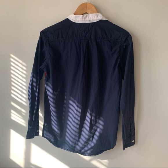 Tommy Hilfiger Boys Collared Long Sleeve Button Down Shirt Size L (16/18) - Picture 5 of 7